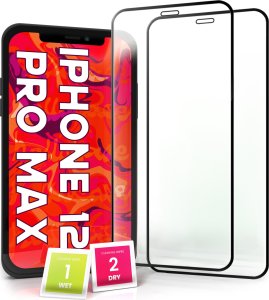 Hello Case 2-pak Szkło Hartowane do iPhone 12 PRO MAX Ochronne Pełne Na cały ekran 5D 1