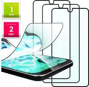 Hello Case 3x Szkło Hybrydowe do Samsung Galaxy A42 5G (szybka 9H, 5D, na cały ekran) 1