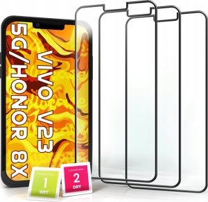 Hello Case 3-pak SZKŁO HARTOWANE DO Honor X8 5G / X6 / 70 Lite na ekran 9H ochronne 5D 1