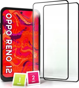 Hello Case 2-pak Szkło Hartowane do Oppo Reno12 Ochronne Pełne Na cały ekran 5D 9H 1