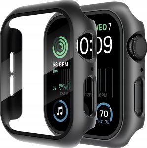 Hello Case ETUI 2w1 DO APPLE WATCH 7 / 8 41 mm SZKŁO HARTOWANE CZARNE NAKŁADKA 1