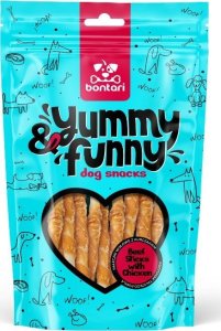 BONTARI BONTARI - Yummy & Funny Pałeczki wołowe z kurczakiem 80g 1