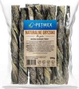 Petmex PETMEX - Skóra dorsza Twists gryzak naturalny 200g 1