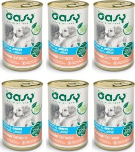 Oasy Mokra karma dla psa OASY Puppy&Junior z łososiem 6x400g 1