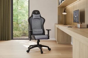 Fotel SENSE7 Spellcaster FUKU materiałowy czarno-szary 2