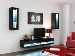 Cama Meble Zestaw VIGO NEW 11 czarny/czarny połysk 1