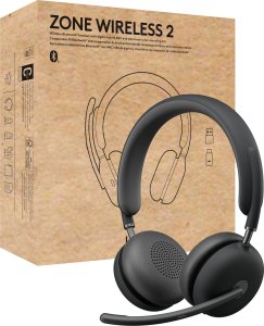 Słuchawki Logitech Zone Wireless 2 Teams, Wired & Wireless, Office/Call center, 230 g, Headset, Graphite 1