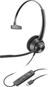 Słuchawki HP Poly EncorePro 310 - EncorePro 300 series - Headset - On-Ear - kabelgebunden - USB-C - Schwarz - Works With Chromebook Certified 1