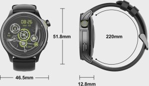Smartwatch Wenom Smartwatch Męski Zegarek Czarny Zaawansowane Funkcje GPS PRO Zdrowie Sport 8