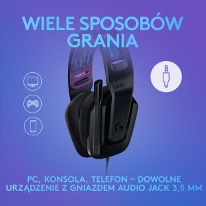 Słuchawki Logitech Słuchawki - G335 Czarne 3