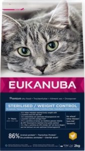 Eukanuba EUKANUBA Adult Sterylised chicken - sucha karma dla kota - 2 kg 1