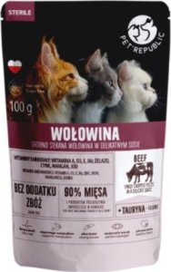 Pet Republic FINE MEAT danie z wołowiny dla kota 100 g 1