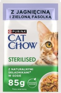 PURINA NESTLE PURINA Cat Chow Sterilised jagnięcina i fasola - mokra karma dla kota - 4x85g 1