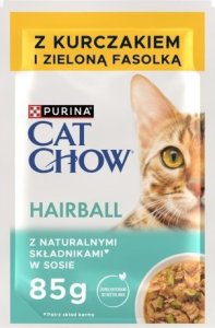 PURINA NESTLE PURINA Cat Chow Hairball kurczak i fasola - mokra karma dla kota - 4x85g 1