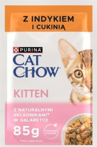 PURINA NESTLE PURINA Cat Chow kitten indyk i cukinia w galaretce - mokra karma dla kota - 4x85g 1