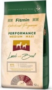 Fitmin  FITMIN medium maxi performance jagnięcina z wołowiną - sucha karma dla psa - 12kg 1