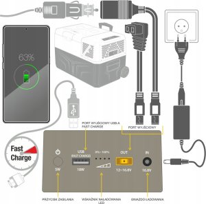 Powerbank Yolco Yopowerbank CSX5 13000mAh Szary 9