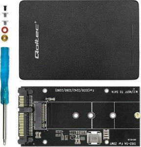 Kieszeń Qoltec Adapter na dysk M.2 SSD | SATA NGFF do SATA III | 2TB | Super speed 6Gb/s | Czarny 2