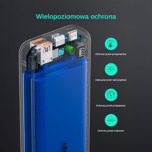 Powerbank Aukey PB-N74S Power Bank | 20000 mAh | 5xUSB | Quick Charge 3.0 | Power Delivery 3.0 | 22.5W | SCP | LED | kabel USB-C 12