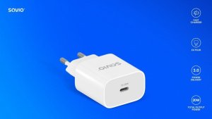 Ładowarka Savio Ładowarka sieciowa 20W LA-09 USB-C QC, PD 3.0 4