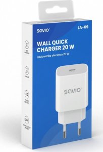 Ładowarka Savio Ładowarka sieciowa 20W LA-09 USB-C QC, PD 3.0 6