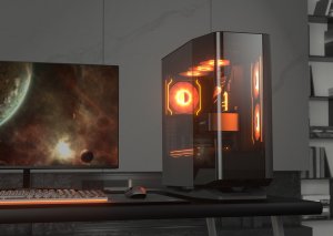 Komputer Cougar | FV270 Black | PC Case | Mid tower / Tempered, Curved Glass Perimeter / Quick Detachable Air Filters / Up to 9 Fans (1x120mm RGB Preinstalled) / Black 5