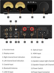 SMSL SMSL A200 - wzmacniacz głośnikowy z Bluetooth 7
