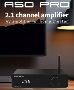 SMSL SMSL A50 PRO - wzmacniacz głośnikowy 2.1 z Bluetooth i HDMI ARC 3
