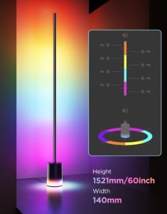 Lampa podłogowa Govee Floor Lamp 2 MATTER RGBICWW Smart lampa 6