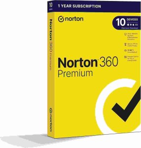 Norton Clipper NORTON 360 PREMIUM 75GB +VPN 1 uživatel pro 10 zařízení na 1 rok BOX 1
