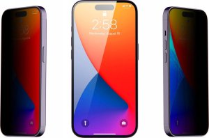 Aukey Aukey szkło hartowane, prywatyzujące do iPhone 15/15 Pro 2