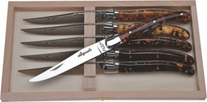 Laguiole Tradition Jean Dubost Laguiole 6 pcs. Steak Knife Set, Acrylic 1