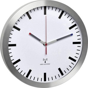 TFA TFA 60.3528.02  radio-controlled wall clock aluminium 1