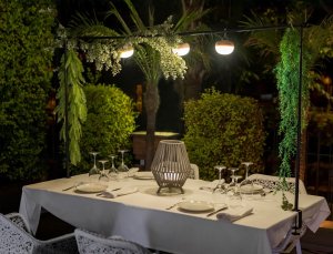 Lampa stołowa New Garden CHERRY BULB BATTERY beige 9W 3