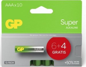 GP 6+4 GP Super Alkaline 1,5V AAA Micro LR03    GPSUP24A997C10 2