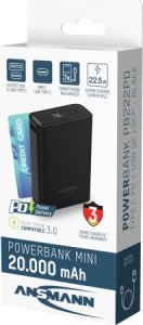 Powerbank Ansmann Ansmann Powerbank PRO 20.000 mAh USB-A+C Port 22,5W bl. 1700-0155 10