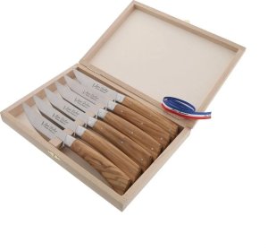 Laguiole Tradition Jean Dubost Laguiole 6 pcs. Steak Knife Set, Olive 2