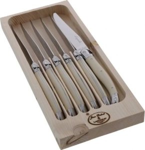 Laguiole Tradition Jean Dubost Laguiole 6 pcs. Knife Set, Acrylic Ivory 1