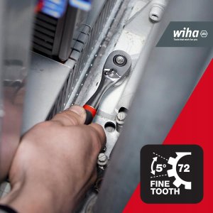 Wiha Wiha Umschaltknarre 1/2 Zoll mit Druckknopf und Kugelsicherung 2