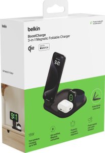 Ładowarka Belkin Belkin BOOST Charge 3in1 Qi2 15W magn.Charg.Stand bl.  WIZ029vfBK 15