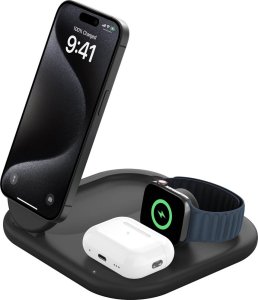 Ładowarka Belkin Belkin BOOST Charge 3in1 Qi2 15W magn.Charg.Stand bl.  WIZ029vfBK 4