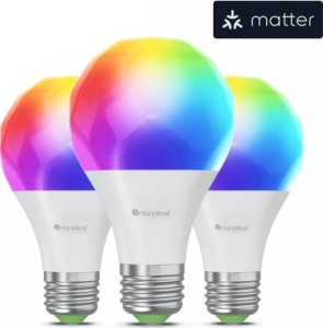 Nanoleaf Nanoleaf Essentials Smart Bulbs - zestaw 3 żarówek żarówek A19-A60-E27 (technologia Matter) 1