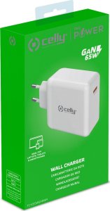 Ładowarka Celly TC 1 USB-C 65W GAN WH 4