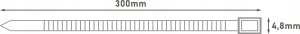 Montis Opaski zaciskowe Montis białe 4,8x300mm MT140 /100szt 10