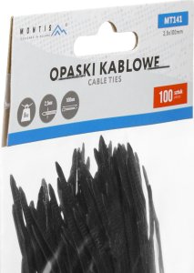 Montis Opaski zaciskowe Montis czarne 4,8x160mm MT141 /100szt 9