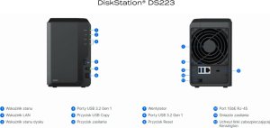 Serwer plików Synology DS223 + 2x HAT3300-4T (DS223-8T-00-2) 13