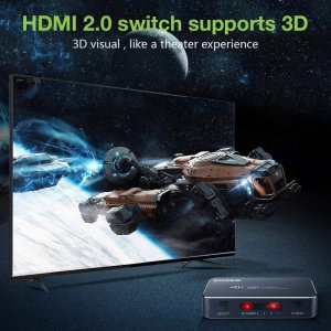 Techly Techly 367171 3-portowy przełącznik HDMI 2.0b 4K*60Hz 3x1 z pilotem IR 6