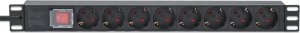 Adapter USB Intellinet Network Solutions INTELLINET Listwa zasilająca 8-gniazdowa 2m Kabel 1HE Przełącznik sieciowy 3