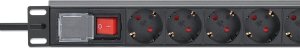 Adapter USB Intellinet Network Solutions INTELLINET Listwa zasilająca 8-gniazdowa 2m Kabel 1HE Przełącznik sieciowy 4