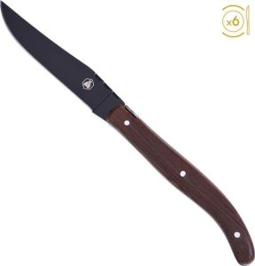 Laguiole Tradition Laguiole Steakmesser-Set 6tlg. schwarze Klinge/Wengegriff 2